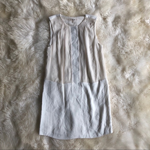 J Brand Ivory Shift Zip Front Mini Dress 2 - Picture 2 of 6